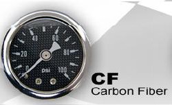 Carbon Fiber Look Oil/Fuel Pressure Gauge 0-100PSI