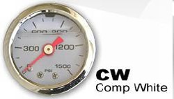CW white fuel pressure guage 0-100